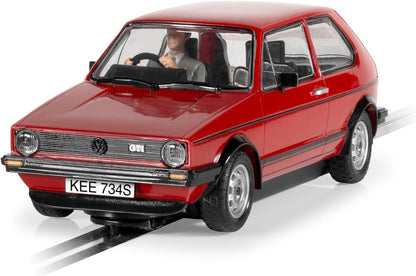 Scalextric, C4490, Volkswagen Golf GTI-Red, Slot, Cars-Street & Rally