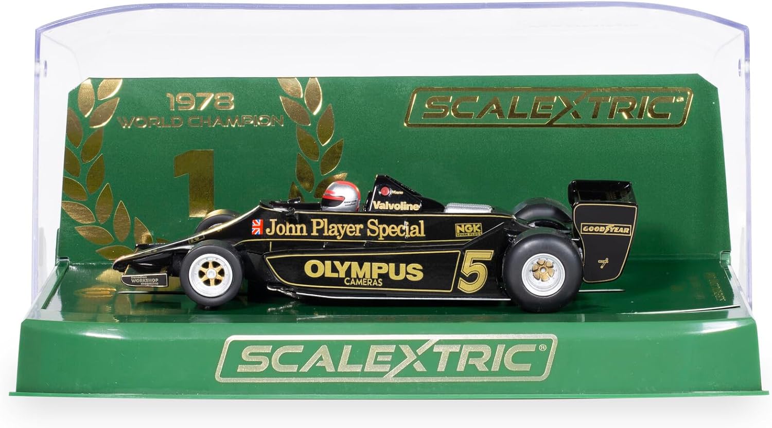 Scalextric C4494 Lotus 79-Mario Andretti-1978 World Champion Edition Slot-Cars, Black