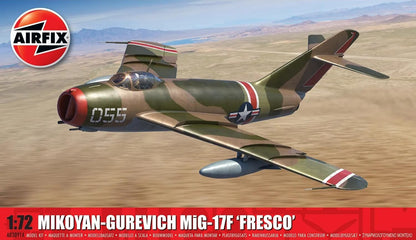 Airfix Standaard modelset - A03091A Mikoyan-Gurevich MiG-17F 'Fresco' modelbouwpakket - plastic modelvliegtuigkits voor volwassenen en kinderen 8+, set inclusief sparren en stickers - schaalmodel 1:72