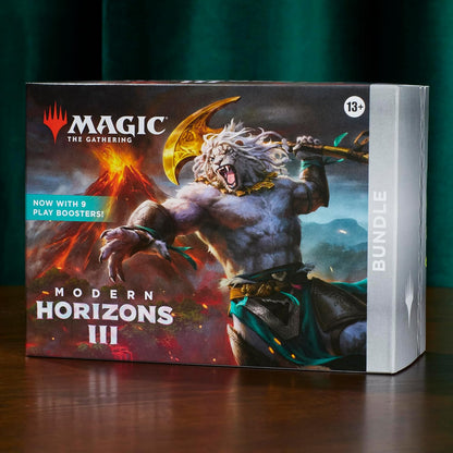 Magic: The Gathering Modern Horizons 3 Bundle - 9 Play Boosters, 30 Land cards + Exclusive Accessories (English Version)