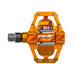 Time Pedal Speciale 10 Small MTB Pedals, Including Atac Standard Cleats Tangerine Aluminum
