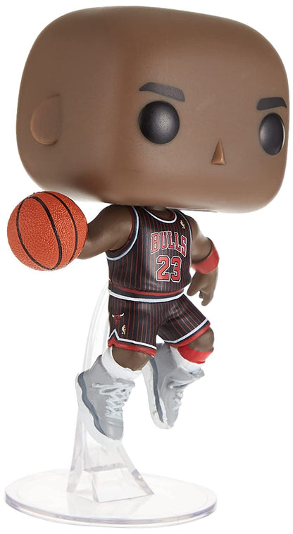 Funko POP! NBA: Chicago Bulls - Michael Jordan With Jordans - (Black Pinstripe Jersey) - Collectable Vinyl Figure - Gift Idea - Official Merchandise - Toys for Kids & Adults - Sports Fans Standard Size Multicolor