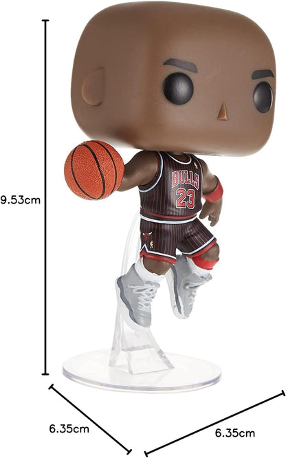 Funko POP! NBA: Chicago Bulls - Michael Jordan With Jordans - (Black Pinstripe Jersey) - Collectable Vinyl Figure - Gift Idea - Official Merchandise - Toys for Kids & Adults - Sports Fans Standard Size Multicolor