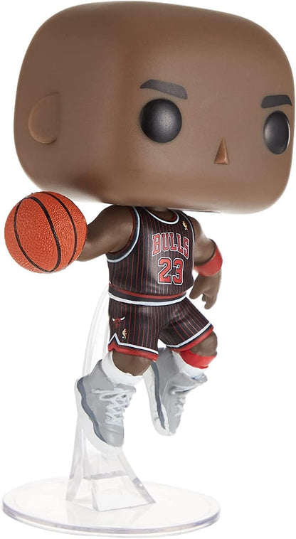 Funko POP! NBA: Chicago Bulls - Michael Jordan With Jordans - (Black Pinstripe Jersey) - Collectable Vinyl Figure - Gift Idea - Official Merchandise - Toys for Kids & Adults - Sports Fans Standard Size Multicolor