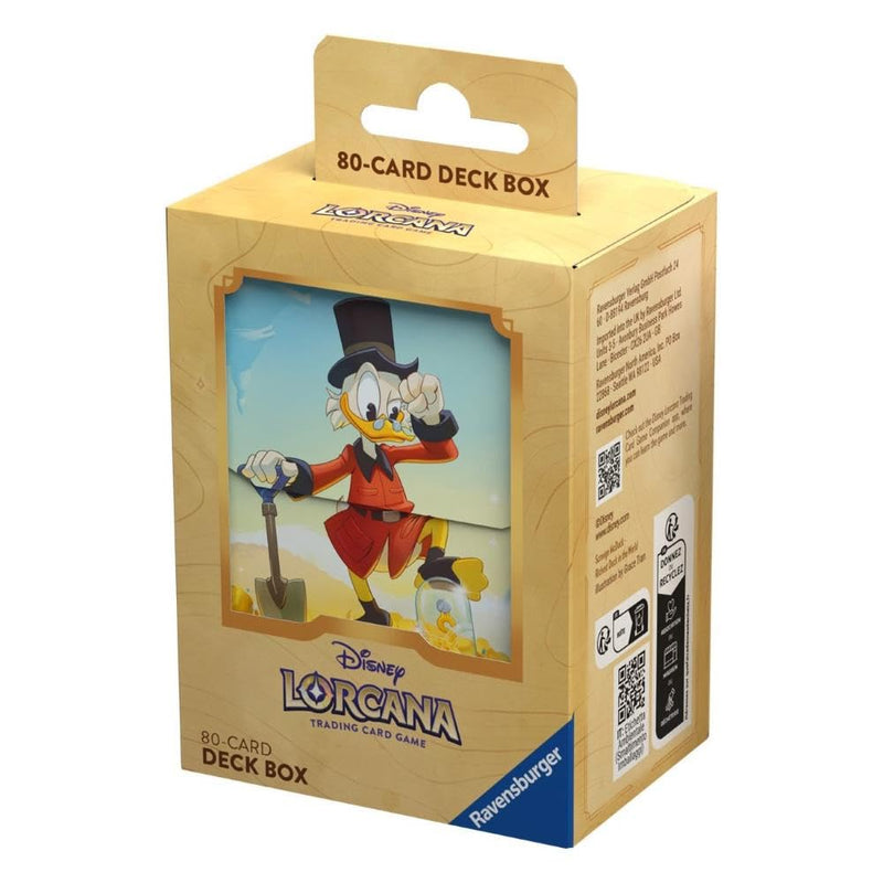 Ravensburger 11098301 Disney Lorcana Trading Card Game for Adults and Kids Age 8 Years Up-Deck Box Scrooge McDuck-Set 3: Into The Inklands-TCG Accessories, Yellow, One Size