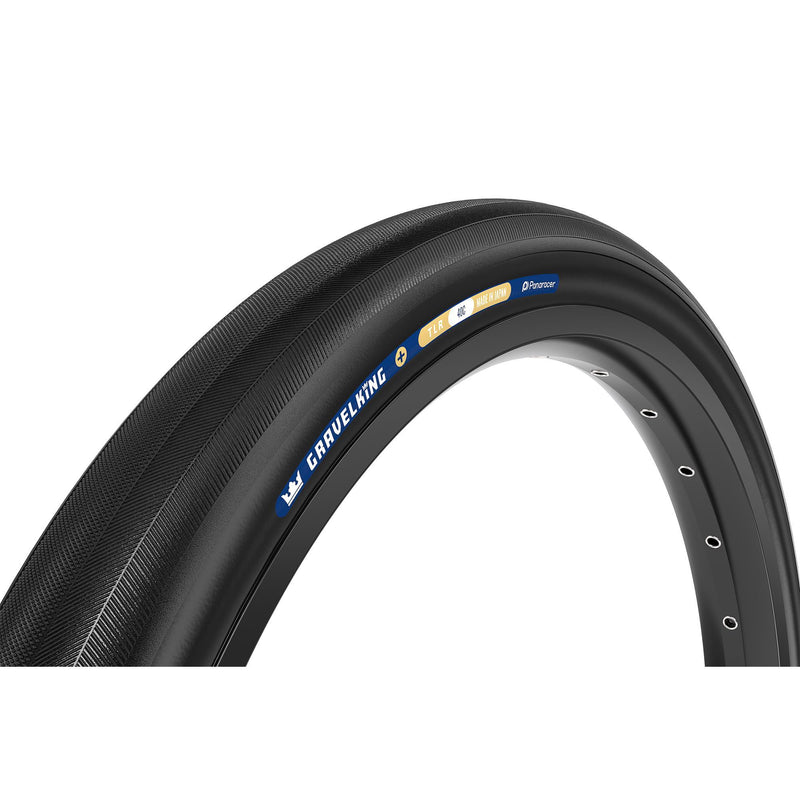 Panaracer Gravelking Slick Plus TLR Tubeless Ready Faltreifen - ZSG Gravel Compound Pannensicher - Beadlock-Technologie - 120Tpi TuffTex+ Doppelschicht Gehäuse - Gravel Fahrradreifen