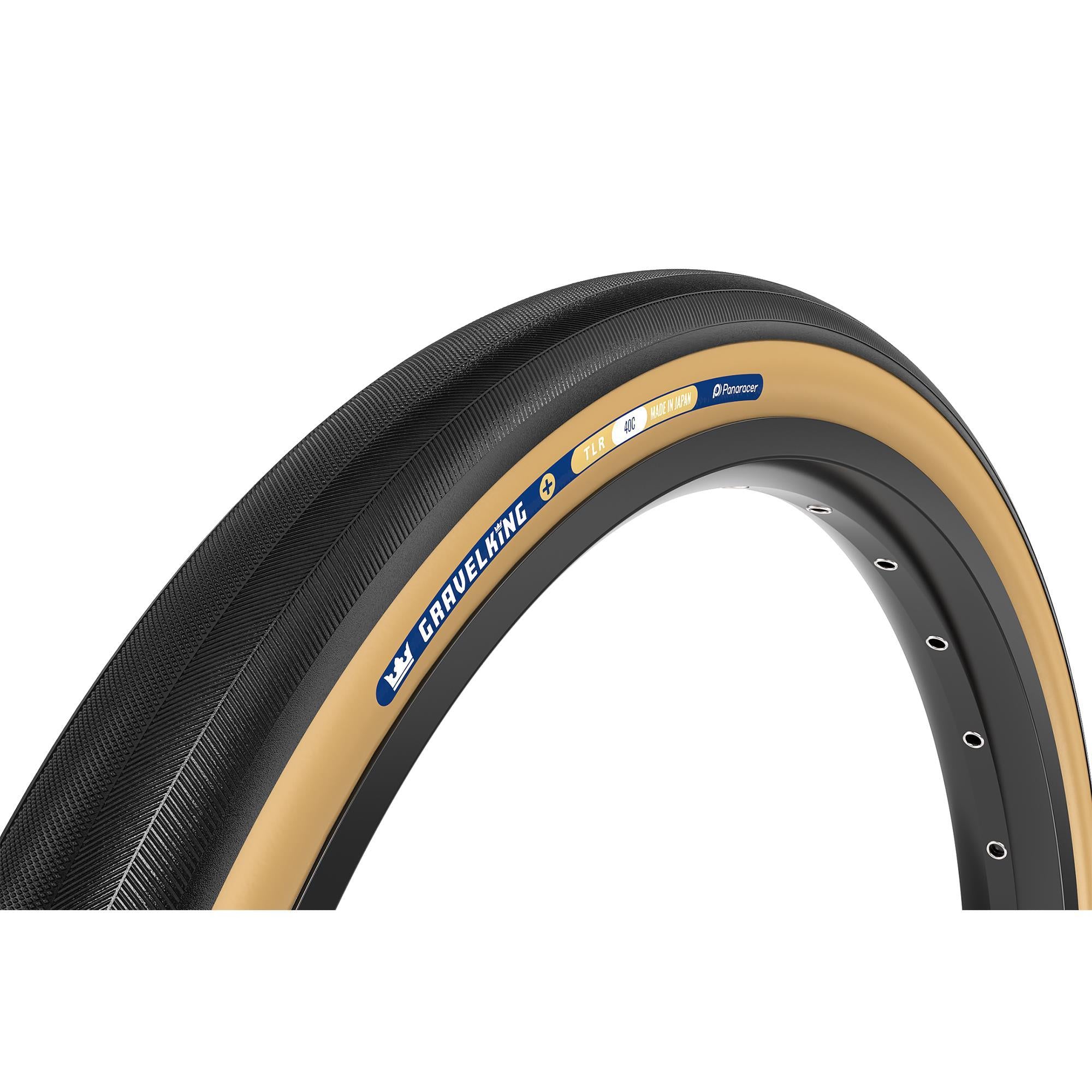 Panaracer Gravelking Slick Plus TLR Tubeless Ready Faltreifen - ZSG Gravel Compound Pannensicher - Beadlock-Technologie - 120Tpi TuffTex+ Doppelschicht Gehäuse - Gravel Fahrradreifen
