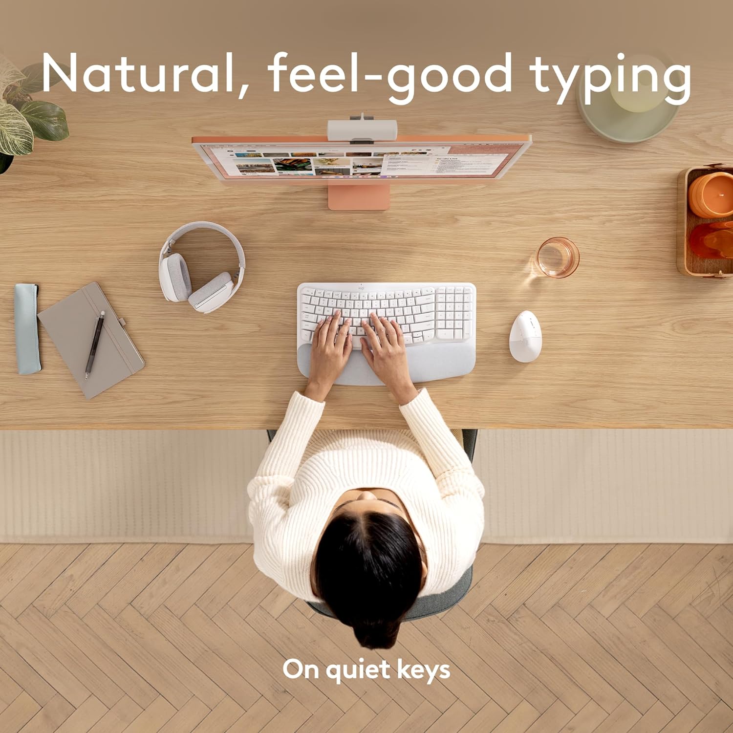 Wave Keys wless ergo keyboard WHITE-UK