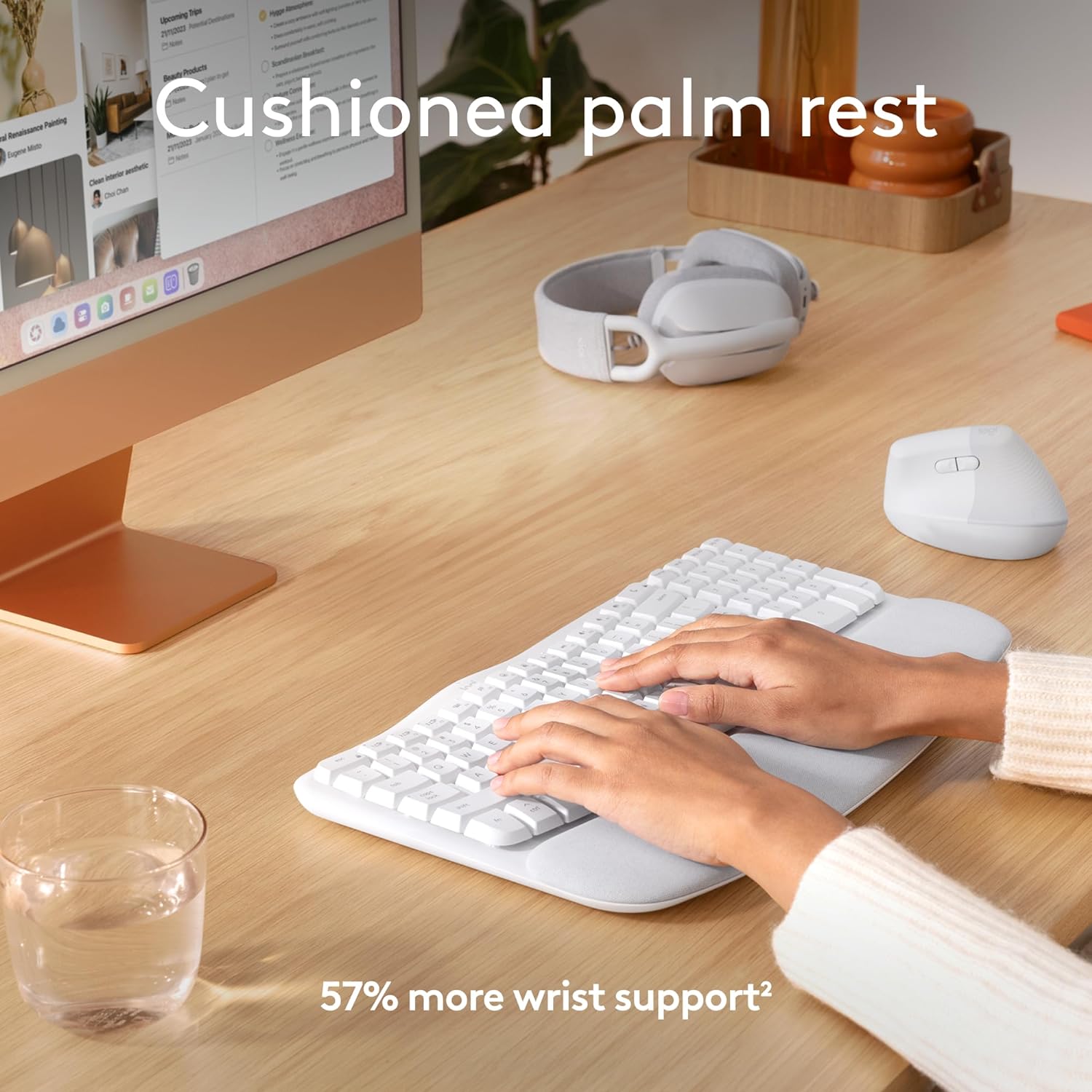 Wave Keys wless ergo keyboard WHITE-UK