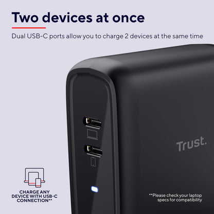 Wall Charger Trust 25380 65 W Black (1 Unit)