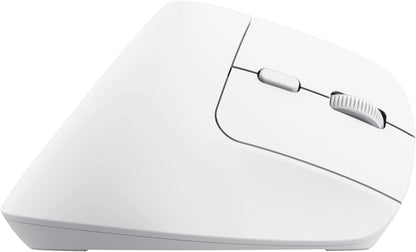 Trust Bayo+ Rechargeable Vertical Mouse Bluetooth + RF 2.4GHz, Ergonomic Mouse, Reduces Arm and Wrist Strain, 50% Recycled Plastics, Multidevice Wireless Mouse for Windows, PC, Laptop, Mac