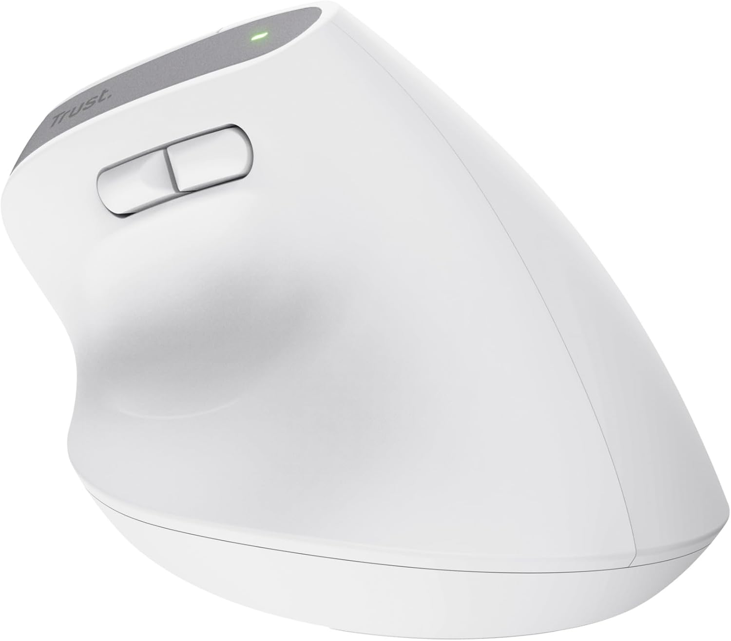 Trust Bayo+ Rechargeable Vertical Mouse Bluetooth + RF 2.4GHz, Ergonomic Mouse, Reduces Arm and Wrist Strain, 50% Recycled Plastics, Multidevice Wireless Mouse for Windows, PC, Laptop, Mac