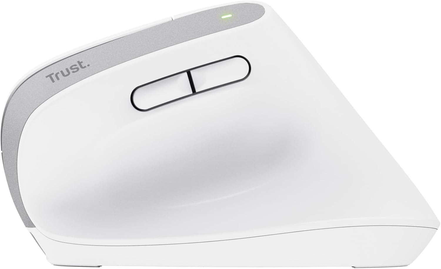 Trust Bayo+ Rechargeable Vertical Mouse Bluetooth + RF 2.4GHz, Ergonomic Mouse, Reduces Arm and Wrist Strain, 50% Recycled Plastics, Multidevice Wireless Mouse for Windows, PC, Laptop, Mac