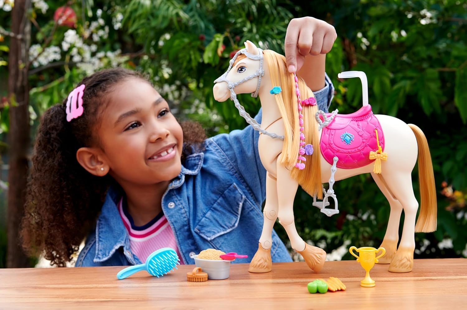 Barbie Toy Horse with Sounds, Music & Accessories, Inspired by Barbie The Great Horse Chase, Horse Moves, Dances & Blinks Eyes, HXJ42