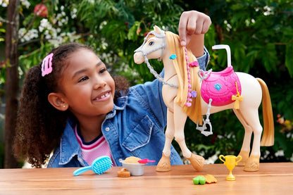 Barbie Toy Horse with Sounds, Music & Accessories, Inspired by Barbie The Great Horse Chase, Horse Moves, Dances & Blinks Eyes, HXJ42