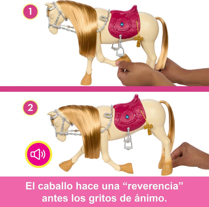 Barbie Toy Horse with Sounds, Music & Accessories, Inspired by Barbie The Great Horse Chase, Horse Moves, Dances & Blinks Eyes, HXJ42