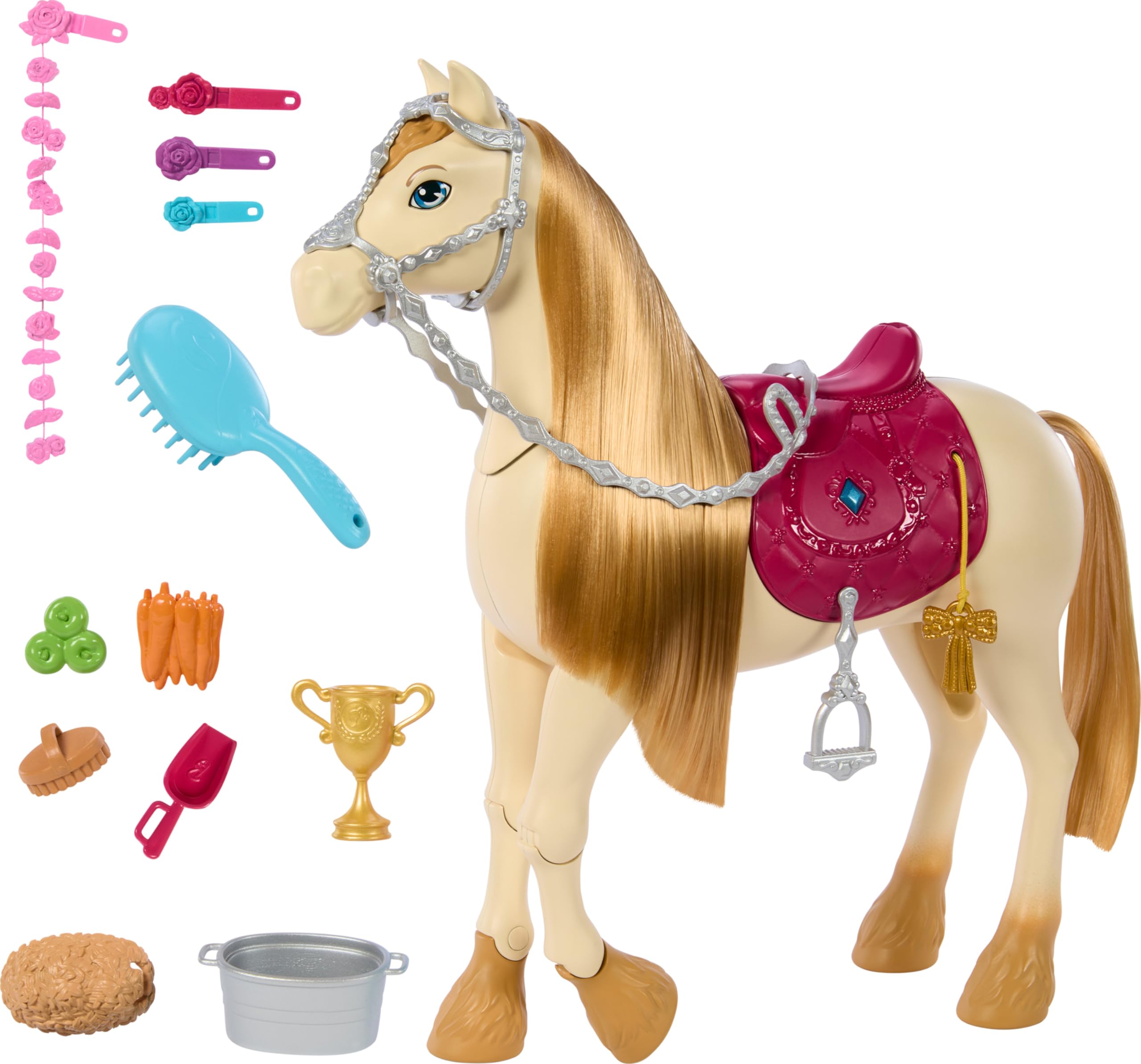 Barbie Toy Horse with Sounds, Music & Accessories, Inspired by Barbie The Great Horse Chase, Horse Moves, Dances & Blinks Eyes, HXJ42