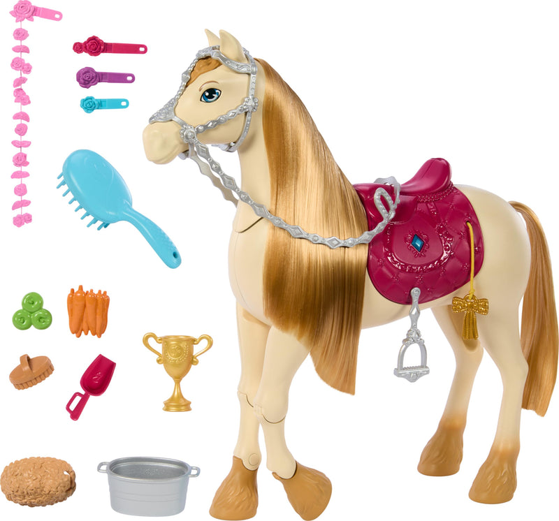 Barbie Toy Horse with Sounds, Music & Accessories, Inspired by Barbie The Great Horse Chase, Horse Moves, Dances & Blinks Eyes, HXJ42