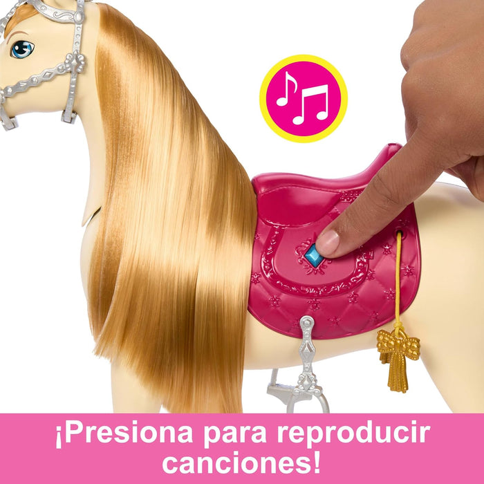 Barbie Toy Horse with Sounds, Music & Accessories, Inspired by Barbie The Great Horse Chase, Horse Moves, Dances & Blinks Eyes, HXJ42