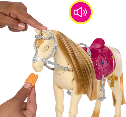 Barbie Toy Horse with Sounds, Music & Accessories, Inspired by Barbie The Great Horse Chase, Horse Moves, Dances & Blinks Eyes, HXJ42