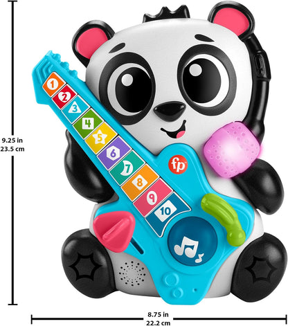 Fisher-Price Baby Learning Toy Link Squad Jam & Count Panda with Music & Lights for Ages 9+ Months, UK English Version, Compatible Only with Link Squad Items, HYL22