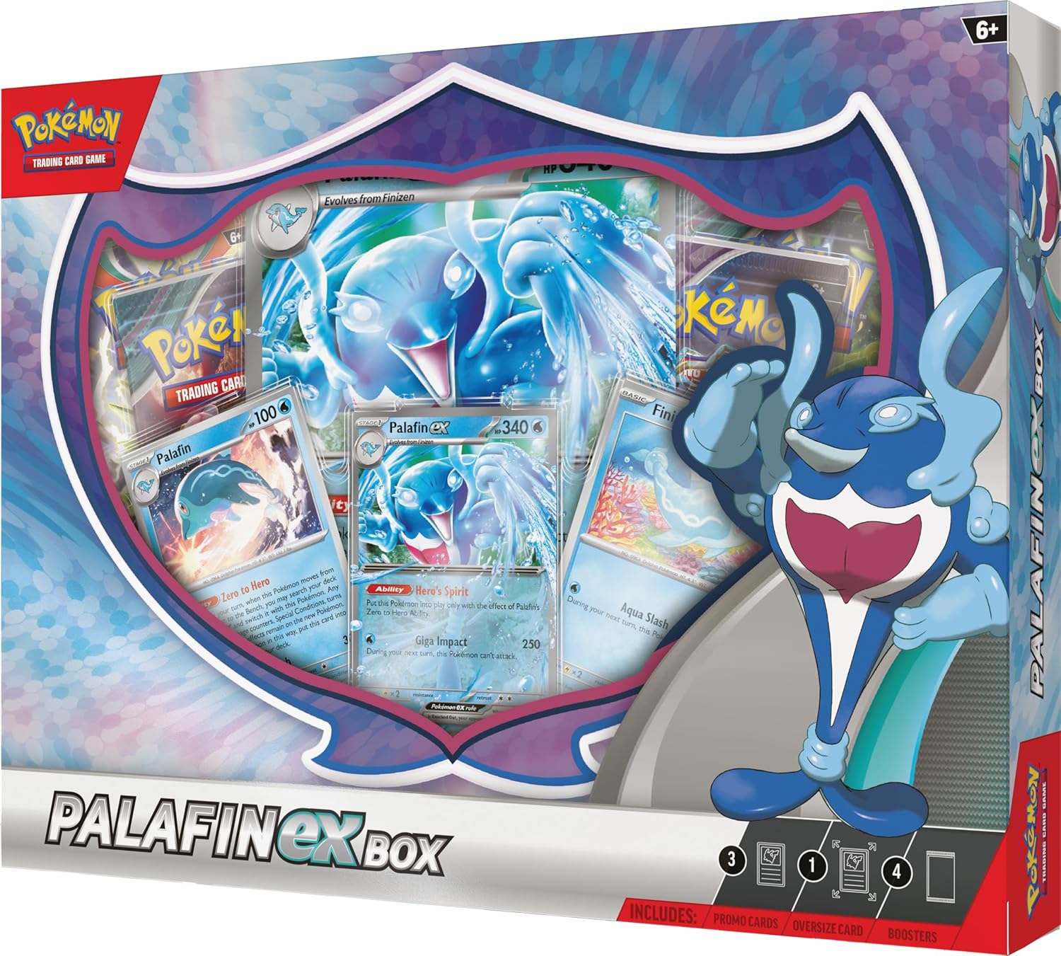Pokémon TCG: Palafin ex Box (4 Booster Packs, 3 Foil Cards & 1 Oversize Foil Card