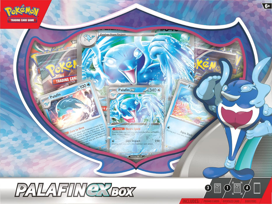 Pokémon TCG: Palafin ex Box (4 Booster Packs, 3 Foil Cards & 1 Oversize Foil Card