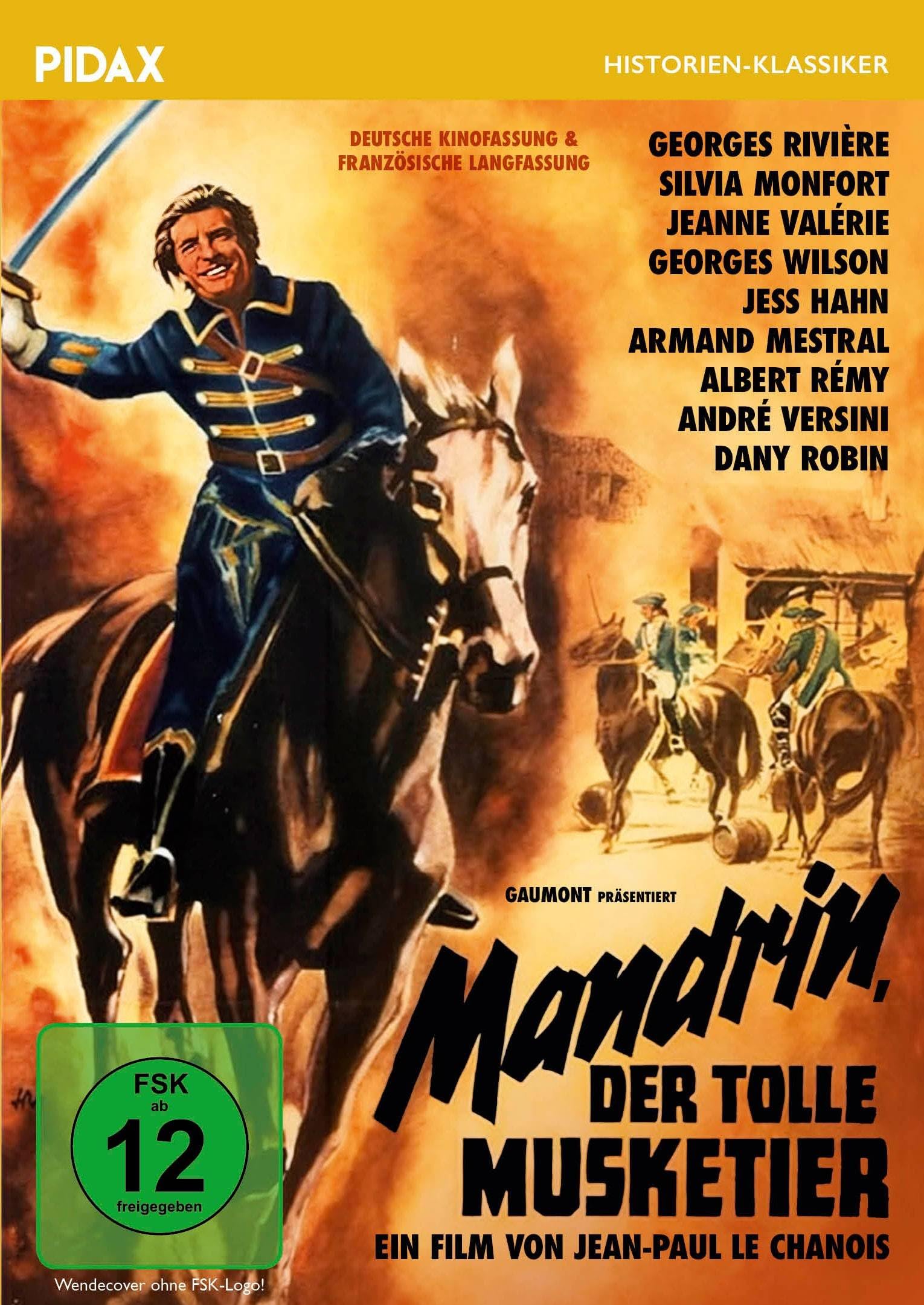 Mandrin, der tolle Musketier / Abenteuerfilm von Jean-Paul Le Chanois („Die Elenden“) (Pidax Film-Klassiker