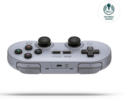 8BitDo SN30 Pro Bluetooth Controller, Hall Effect Joystick Update, Compatible with Switch, PC, macOS, Android, Steam Deck & Raspberry Pi (Gray