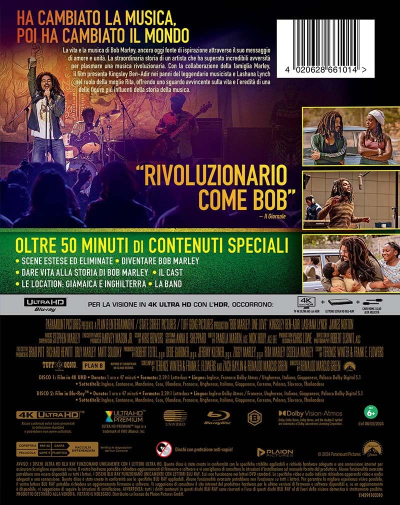 Bob Marley: One Love (steelbook) + (English audio. English subtitles