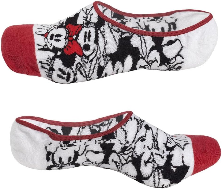 CERDÁ LIFE'S LITTLE MOMENTS Pinkies Printed with Minnie Characters | Made of 86% Cotton, Polyamide and Elastane | Officially Licensed Disney, Multicoloured, Standard Unisex Adult
