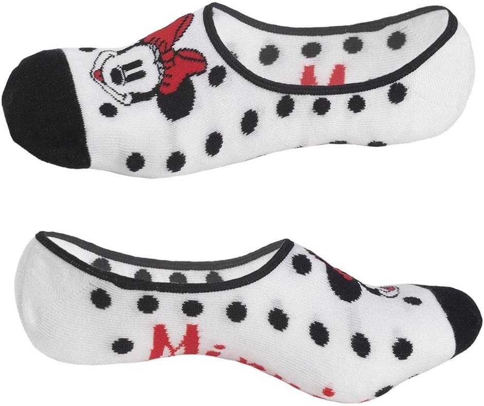 CERDÁ LIFE'S LITTLE MOMENTS Pinkies Printed with Minnie Characters | Made of 86% Cotton, Polyamide and Elastane | Officially Licensed Disney, Multicoloured, Standard Unisex Adult