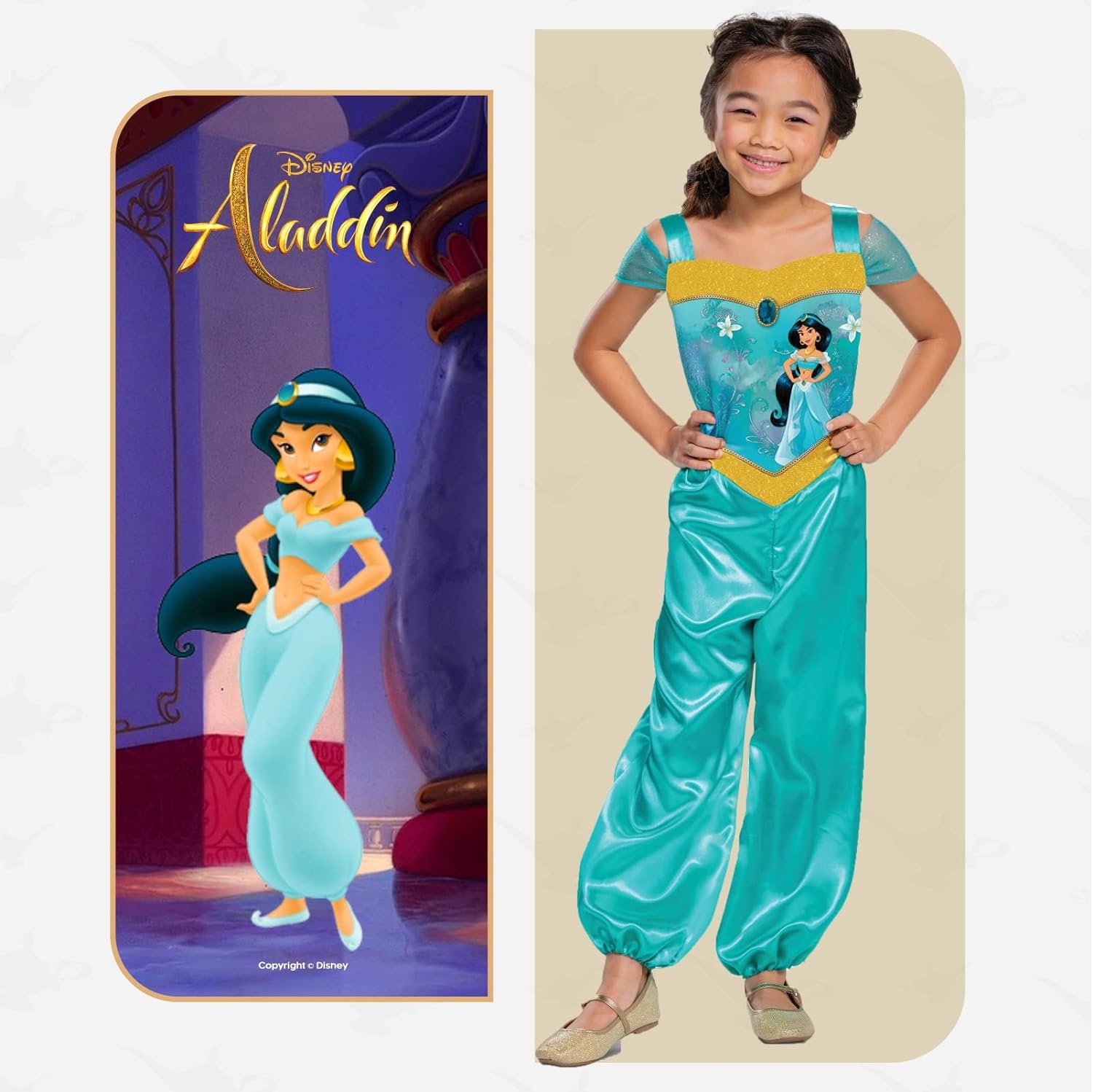 Disney Official Standard Princess Jasmine Costume Kids Aladdin Costume Kids Princess Jasmine Girls Arabian Princess Costume