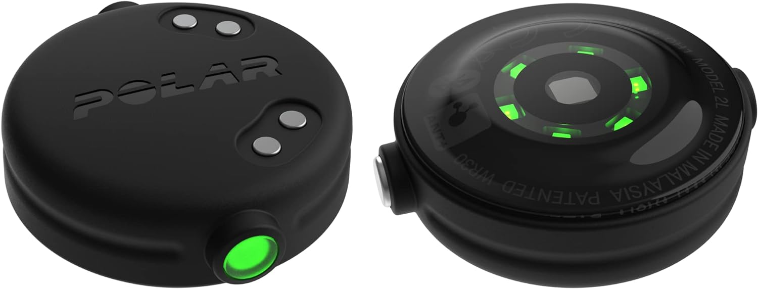 Polar OH1 + Waterproof Optical Heart Rate Sensor with Swimming Goggle Strap Clip and Armband – HR Monitor with Bluetooth, ANT+