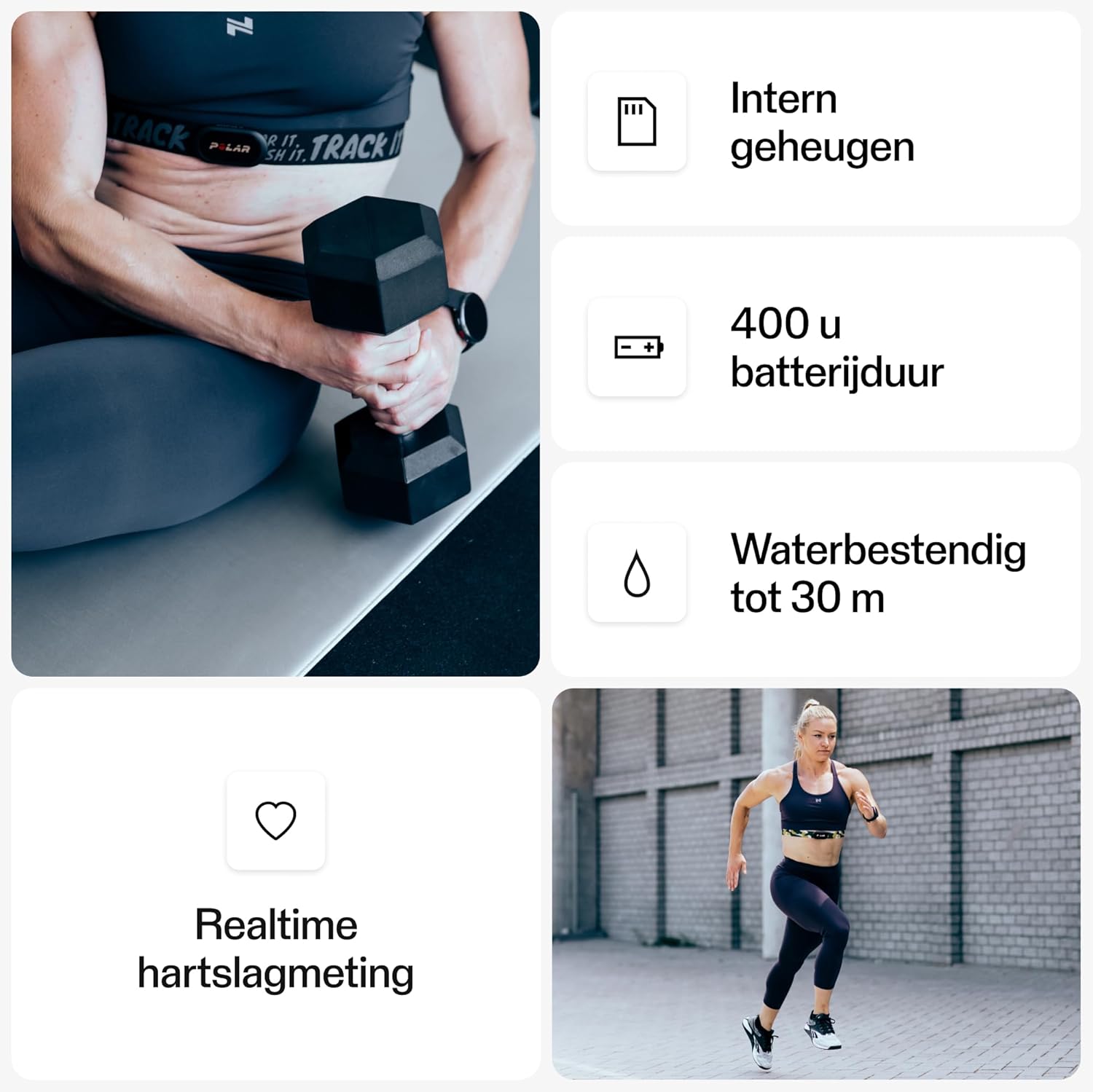 Polar H10 Heart Rate Monitor - ANT + , Bluetooth - Waterproof HR Sensor with Chest Strap - Built-in memory, Software updates - Works with Fitness apps, Cycling computers, Sports and Smart watches H10 XS-S Black
