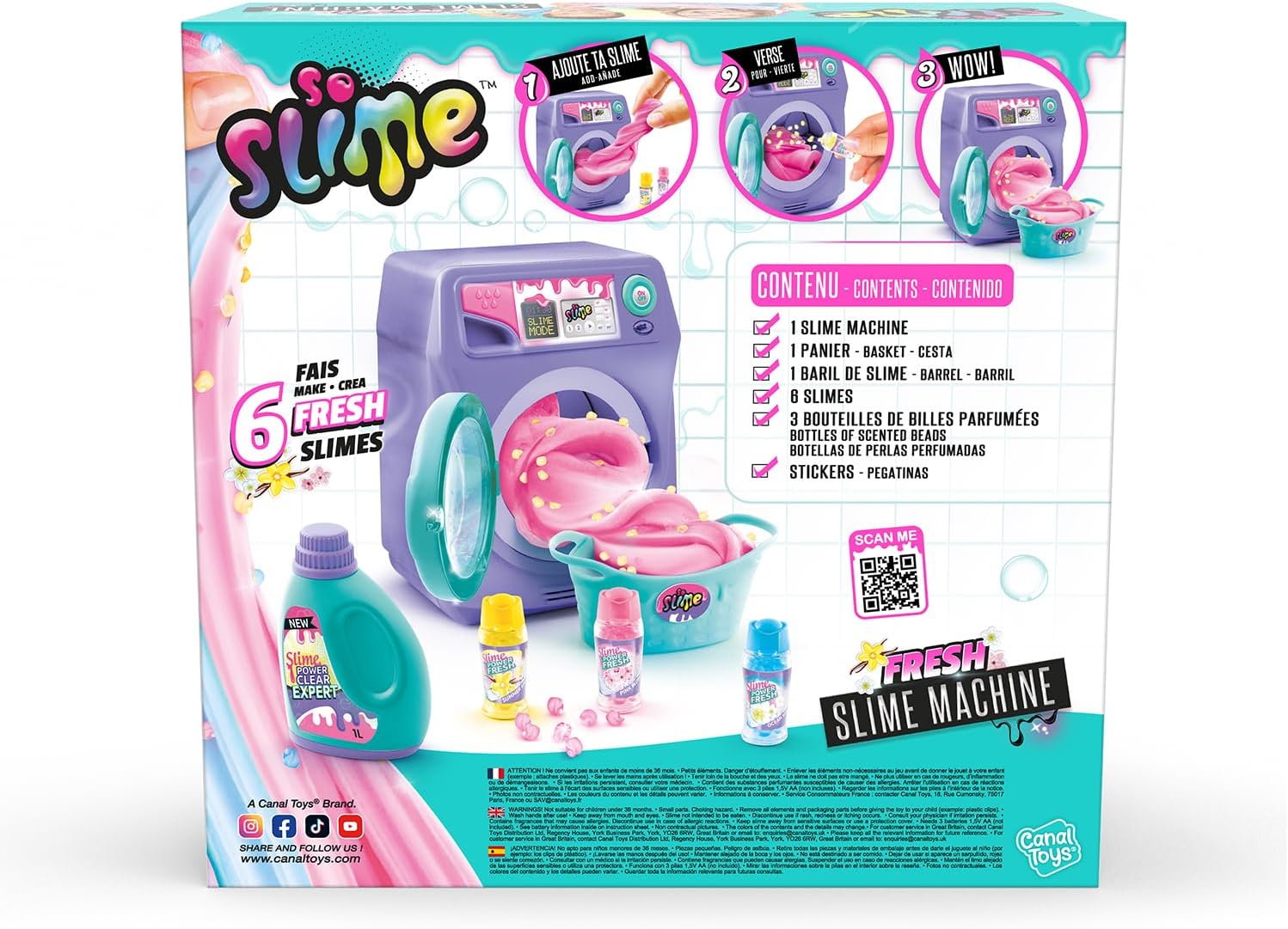 Slime Canal Toys Washing Machine Fresh Scented