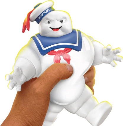 Heroes of Goo Jit Zu GHOSTBUSTERS SQUISHY STAY PUFT FIGURE. UNIQUE GOO FILLING. STRETCHES UP TO 3X ITS SIZE. STRETCH, TWIST & WATCH IT RETURN TO SIZE