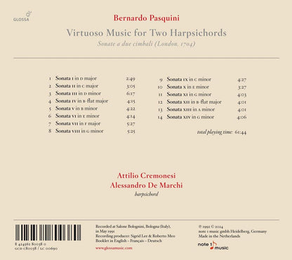 Bernardo Pasquini: Virtuoso Music for Two Harpsichords