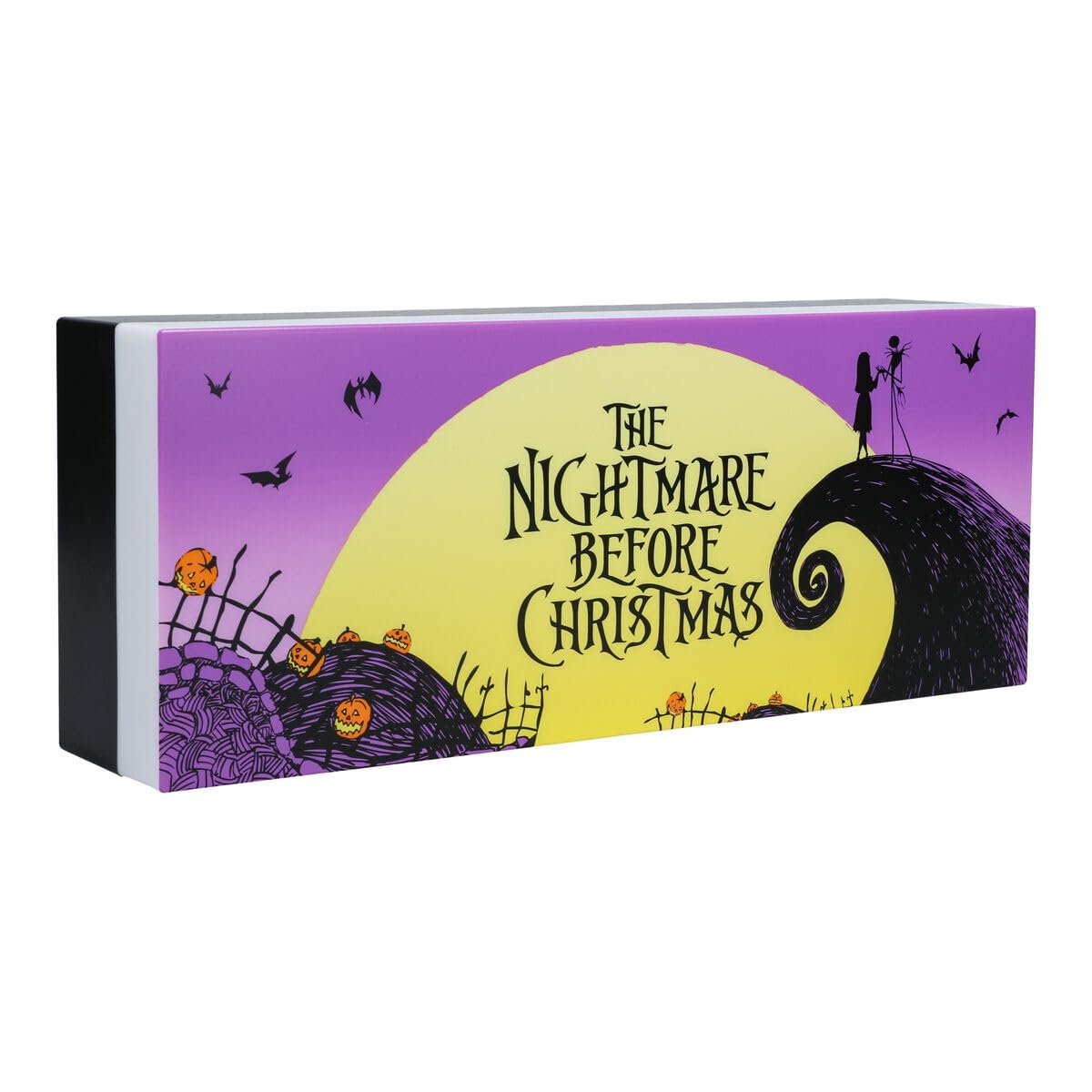 Paladone Nightmare Before Christmas Logo Light Jack Skellington and Sally Merchandise Decorate for Halloween Christmas or Year Round (30 Cm, 12" Wide