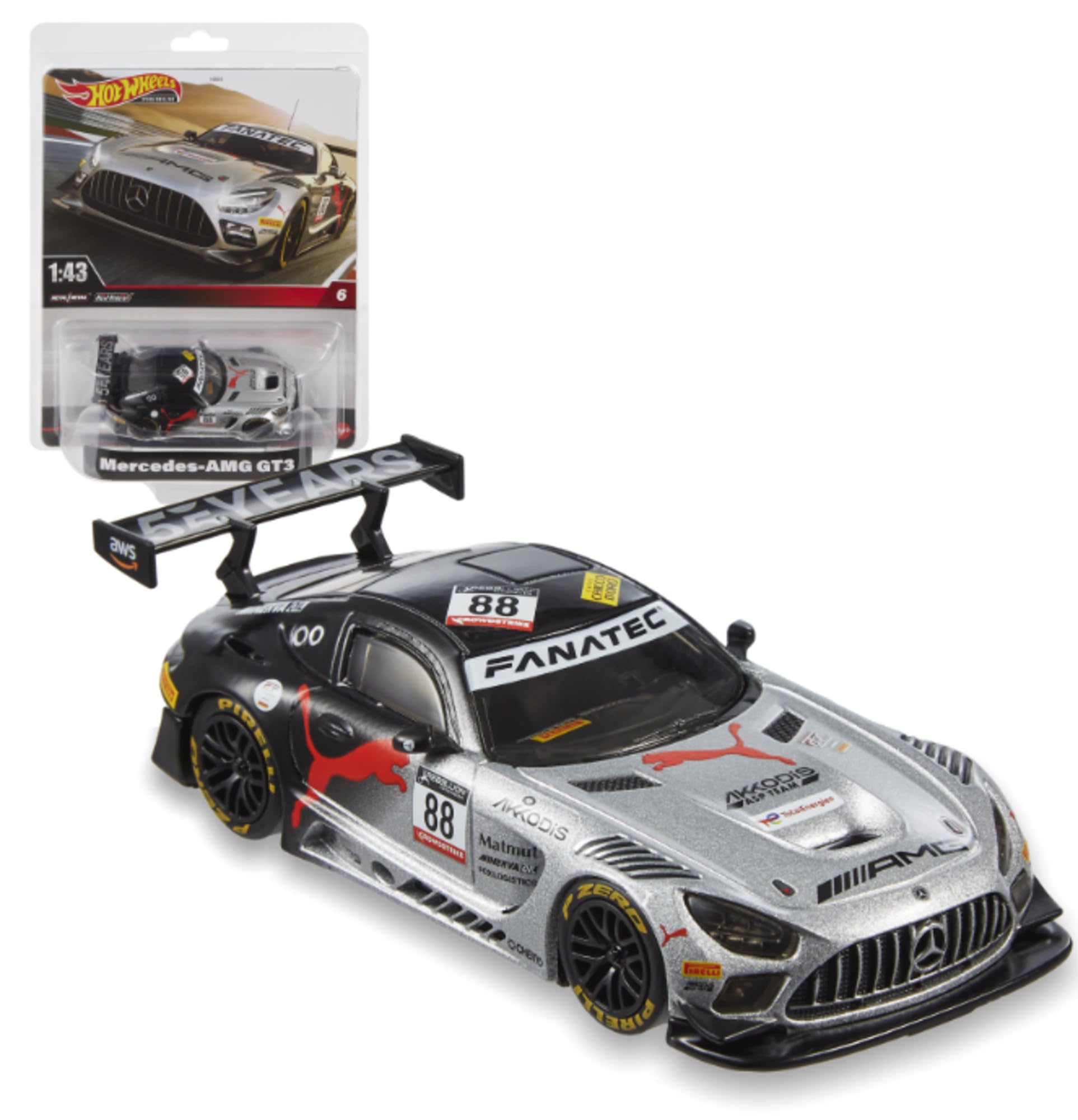 Hot Wheels Premium 1:43rd Scale Vehicle, Officially Licensed Replicas for Adult Collectors, Real Riders Tires, Metal/Metal Body & Chassis, HMD44