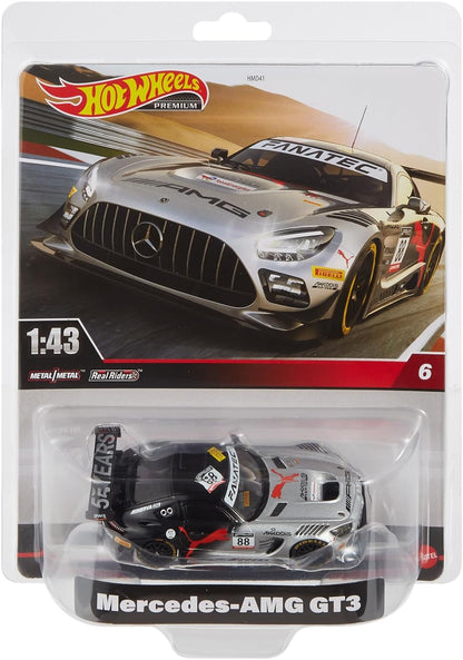 Hot Wheels Premium 1:43rd Scale Vehicle, Officially Licensed Replicas for Adult Collectors, Real Riders Tires, Metal/Metal Body & Chassis, HMD44
