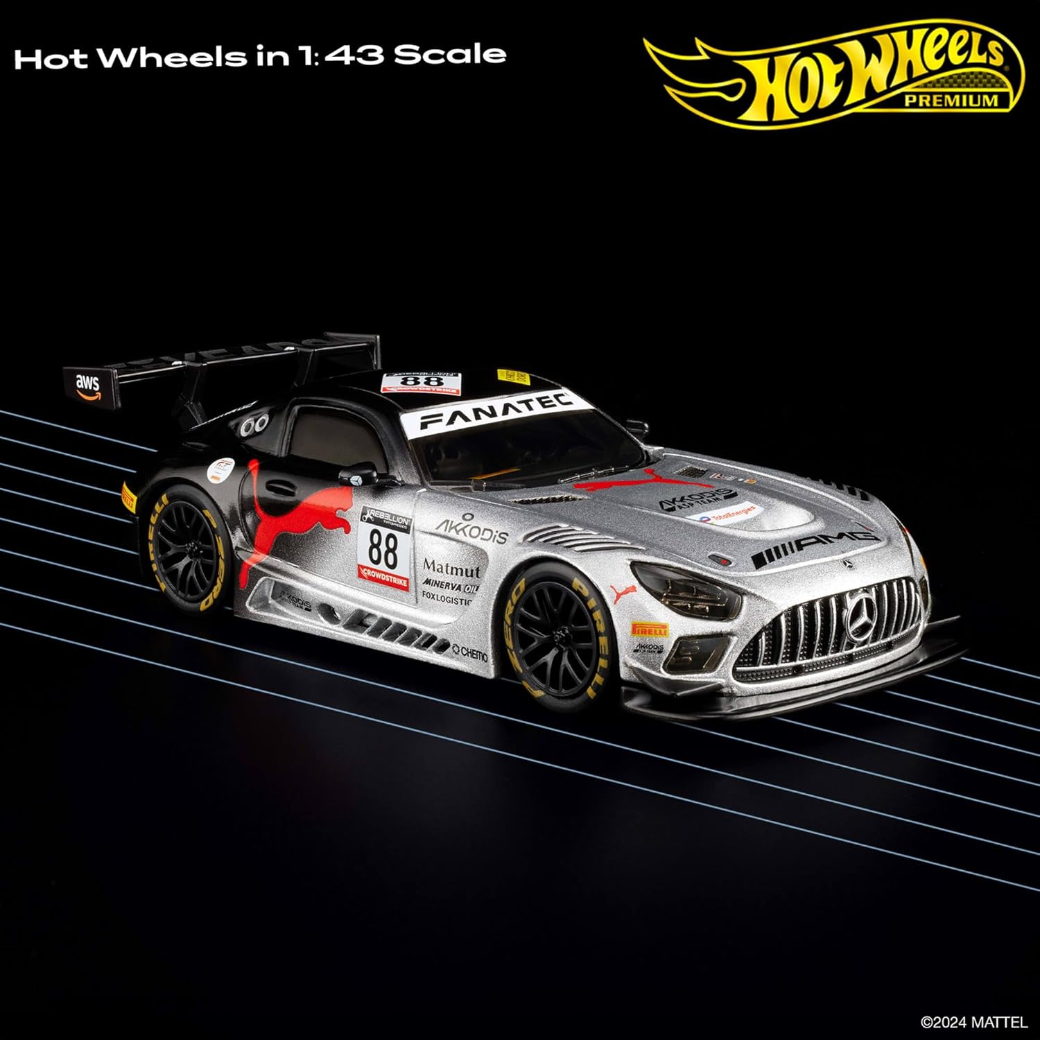 Hot Wheels Premium 1:43rd Scale Vehicle, Officially Licensed Replicas for Adult Collectors, Real Riders Tires, Metal/Metal Body & Chassis, HMD44