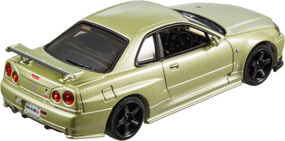 Hot Wheels Premium 1:43rd Scale Vehicle, Officially Licensed Replicas for Adult Collectors, Real Riders Tires, Metal/Metal Body & Chassis, HMD47 Nissan Skyline Gt-r (Bnr34)