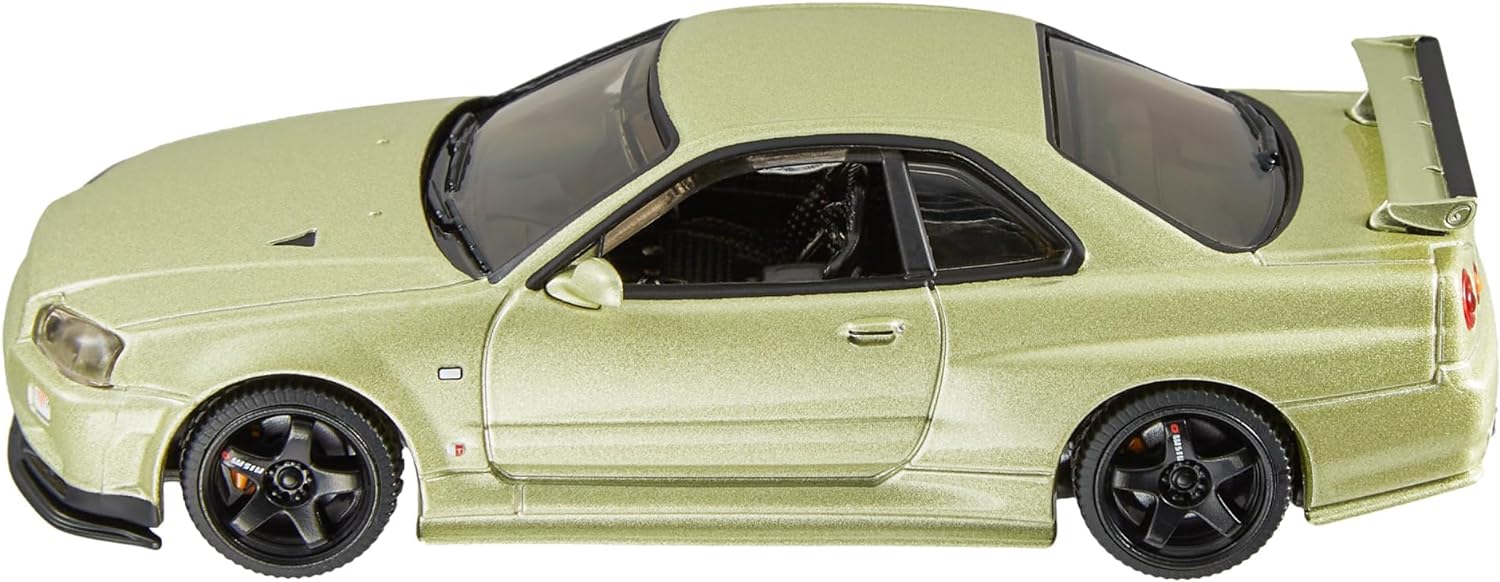 Hot Wheels Premium 1:43rd Scale Vehicle, Officially Licensed Replicas for Adult Collectors, Real Riders Tires, Metal/Metal Body & Chassis, HMD47 Nissan Skyline Gt-r (Bnr34)