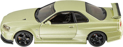 Hot Wheels Premium 1:43rd Scale Vehicle, Officially Licensed Replicas for Adult Collectors, Real Riders Tires, Metal/Metal Body & Chassis, HMD47 Nissan Skyline Gt-r (Bnr34)