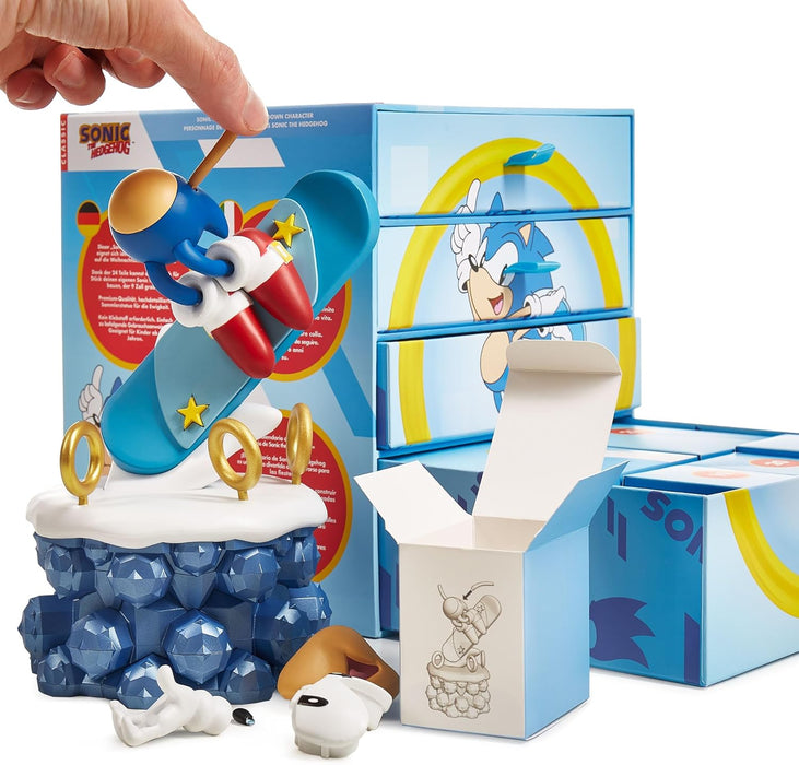 CC Countdown Characters by Numskull New Box 2024 Sonic The Hedgehog Figura Coleccionable - Producto Oficial de Sega - Estatua de Personaje para Construir