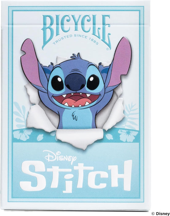 Bicycle Disney Stitch Playing Cards - 1 Deck, Air Cushion Finish, Professional, Superb Handling & Durability, Great Gift For Card Collectors, Blue, Medium