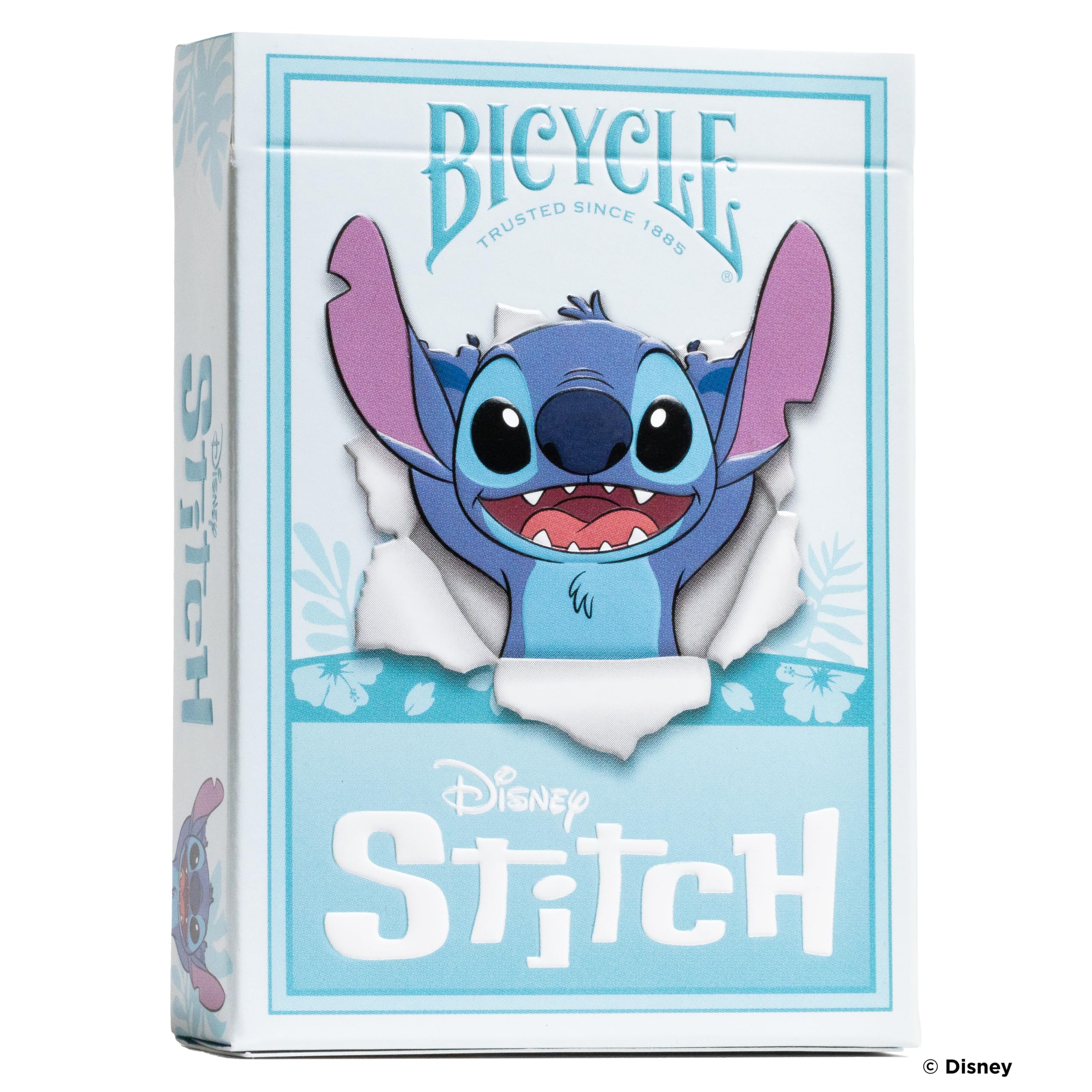 Bicycle Disney Stitch Playing Cards - 1 Deck, Air Cushion Finish, Professional, Superb Handling & Durability, Great Gift For Card Collectors, Blue, Medium