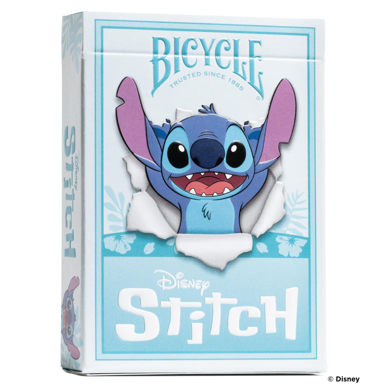 Bicycle Disney Stitch Playing Cards - 1 Deck, Air Cushion Finish, Professional, Superb Handling & Durability, Great Gift For Card Collectors, Blue, Medium