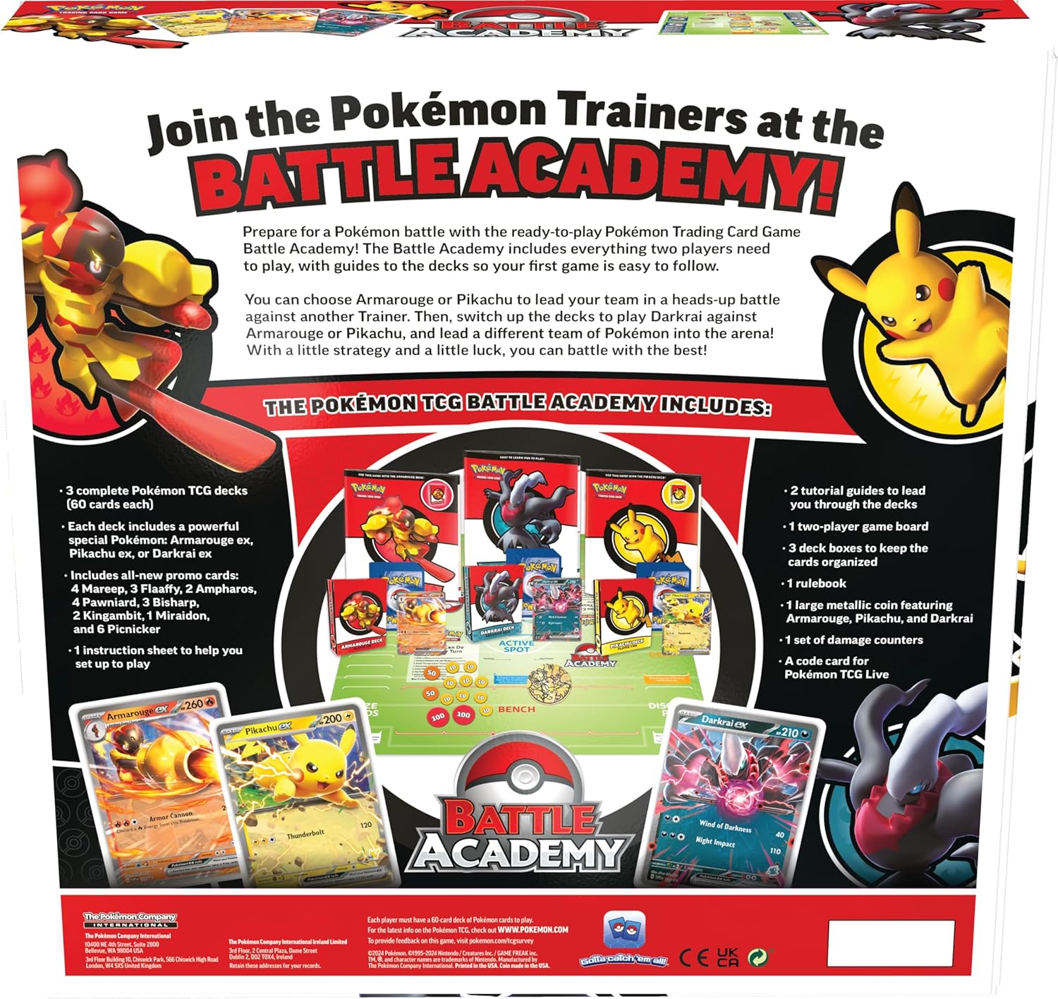 Pokémon Trading Card Game Battle Academy (Pikachu ex, Armarouge ex & Darkrai ex